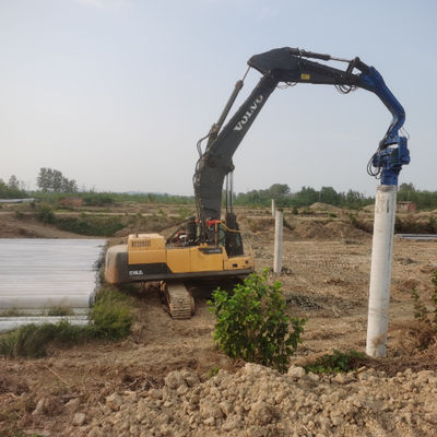 10m Solar Pile Driver: Vibro Hammer for Coated Concrete Piles