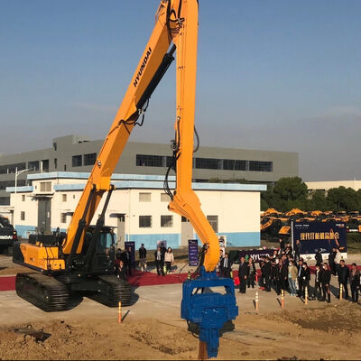 Hydraulic Cast Steel Post Pile Driver – 21m Depth & Hyundai Excavator Adaptable