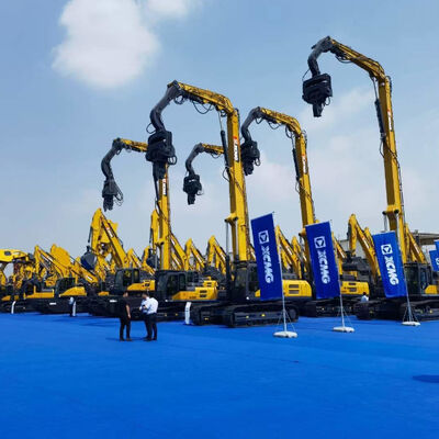 Watercourse Pile Driver: Cement Sheet Piling & Vibro Hammer for Excavator Mounting