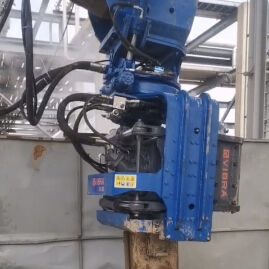 High-Efficiency Side Grip Pile Driver: Fast Hydraulic Piling in 9m Depth for Confined Sites