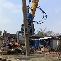High-Efficiency Side Grip Pile Driver: Fast Hydraulic Piling in 9m Depth for Confined Sites