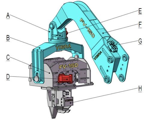 Pile Driver - 8m Depth & High-Speed Vibration for Excavators