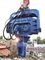 Blue Excavator Mounted Pile Driver , Hydraulic Pile Driver For Excavators