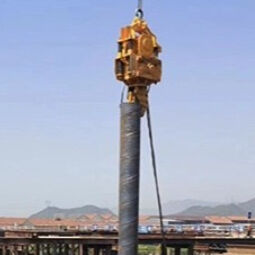 60kW Efficient Pile Driver - 200kN Pulling Force & Hydraulic Guardrail Piling Machine