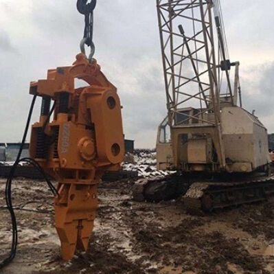 1000RPM High-Frequency Pile Driver - 35t Crawler-Mounted Vibro Hammer For Sheet Concrete Piles