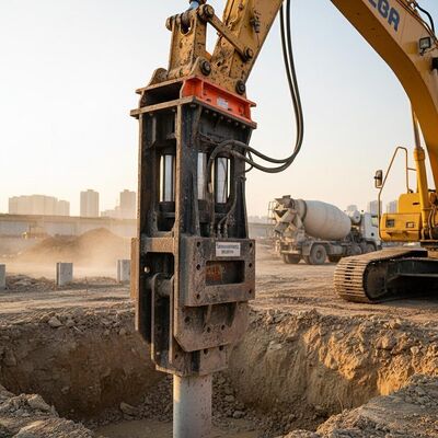 Escavatore 40-45Ton Martello per pile Guidatore idraulico Pressione idraulica Forza motrice Soluzione per le operazioni di impilazione