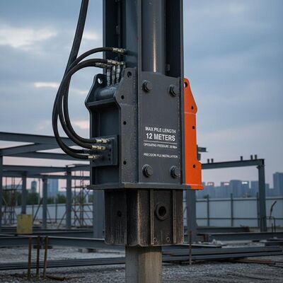 Lunghezza massima palo 12 metri Martello per pali idraulico con pressione operativa 20 MPa Progettato per e precise operazioni di installazione pali