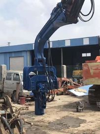 Photovoltaic Series Pile Driver Machine , Excavator Mounted Sheet Pile Driver
