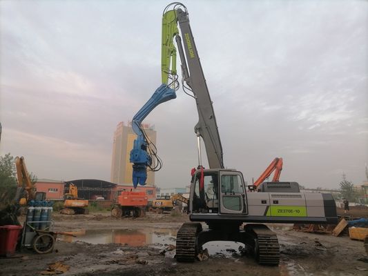 High Speed Excavator Mounted Pile Driver No Pollution Environmental Friendly