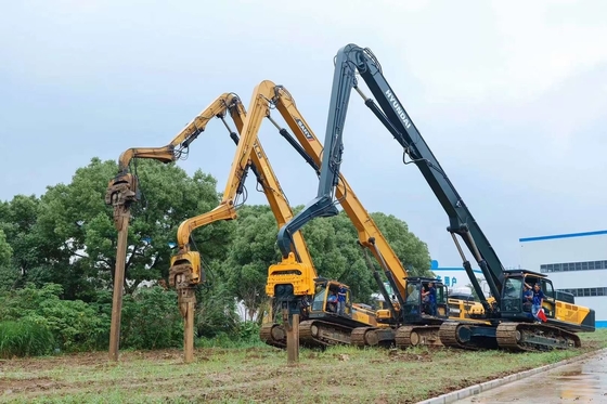 10 Meter Hydraulic Sheet Pile Driver With 20t Excavator